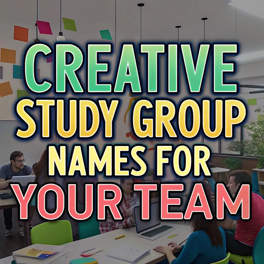 Study Group Names: 240 Creative Study Group Names for Your Team