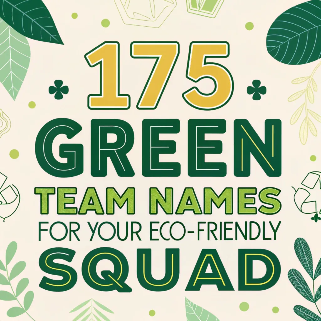 175 Inspiring Green Team Names for Your Eco-Friendly Squad