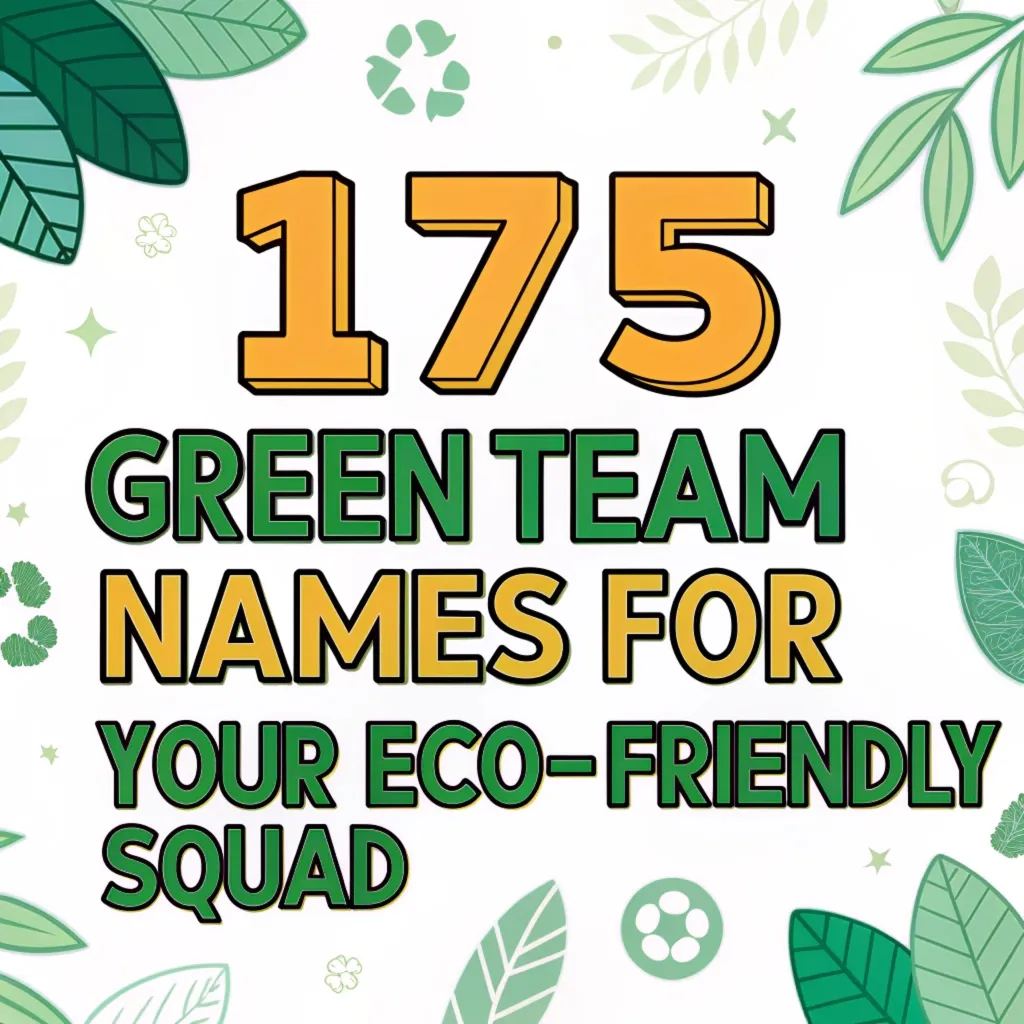 175 Inspiring Green Team Names for Your Eco-Friendly Squad