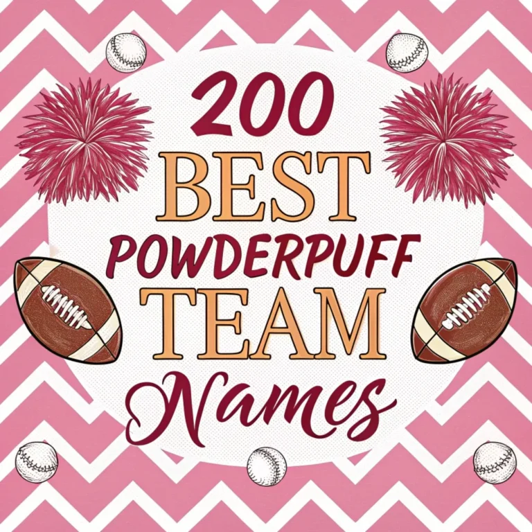 200 Best Powderpuff Team Names: Fabulous Choices for Your Team