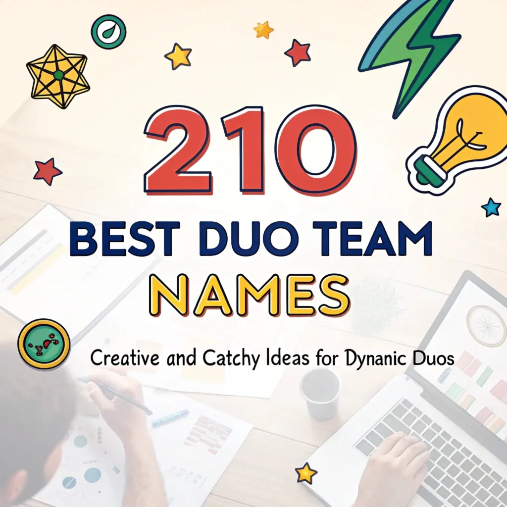 210 Best Duo Team Names: Creative and Catchy Ideas for Dynamic Duos