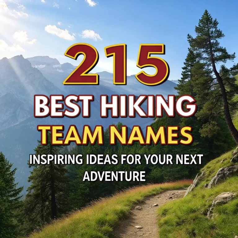 215 Best Hiking Team Names: Inspiring Ideas for Your Next Adventure