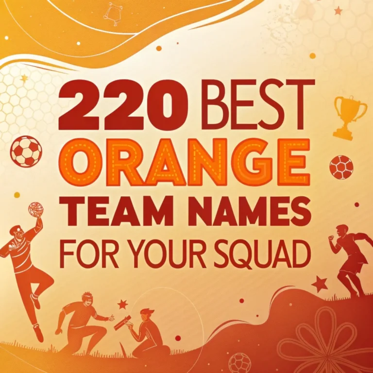 Orange Team Names: 220 Best Orange Team Names for Your Squad