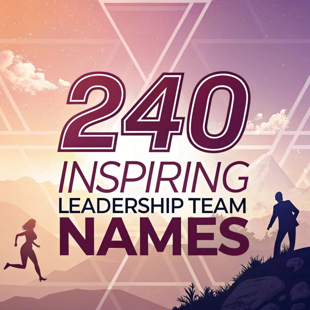 240 Inspiring Leadership Team Names to Elevate Your Organization