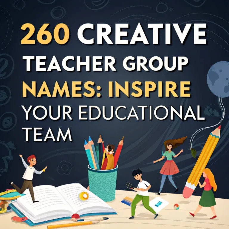 260 Creative Teacher Group Names: Inspire Your Educational Team