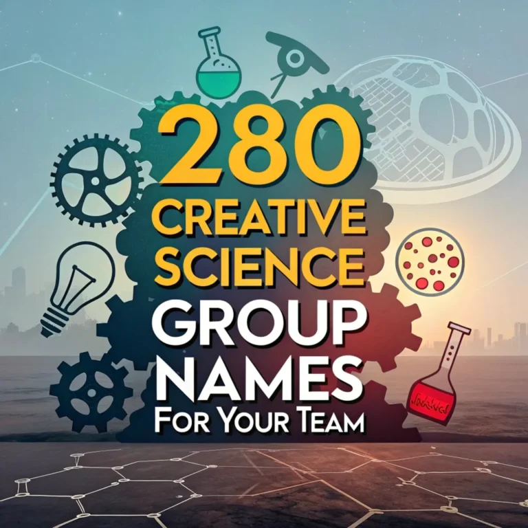 280 Creative Science Group Names for Your Team