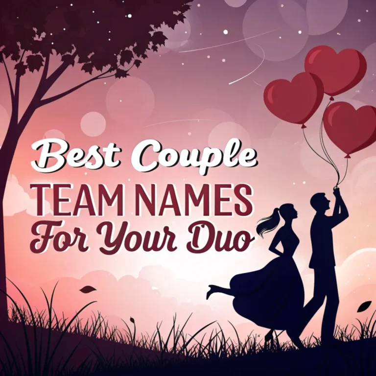 Couple Team Names: 210 Charming Duo Titles for Your Partnership