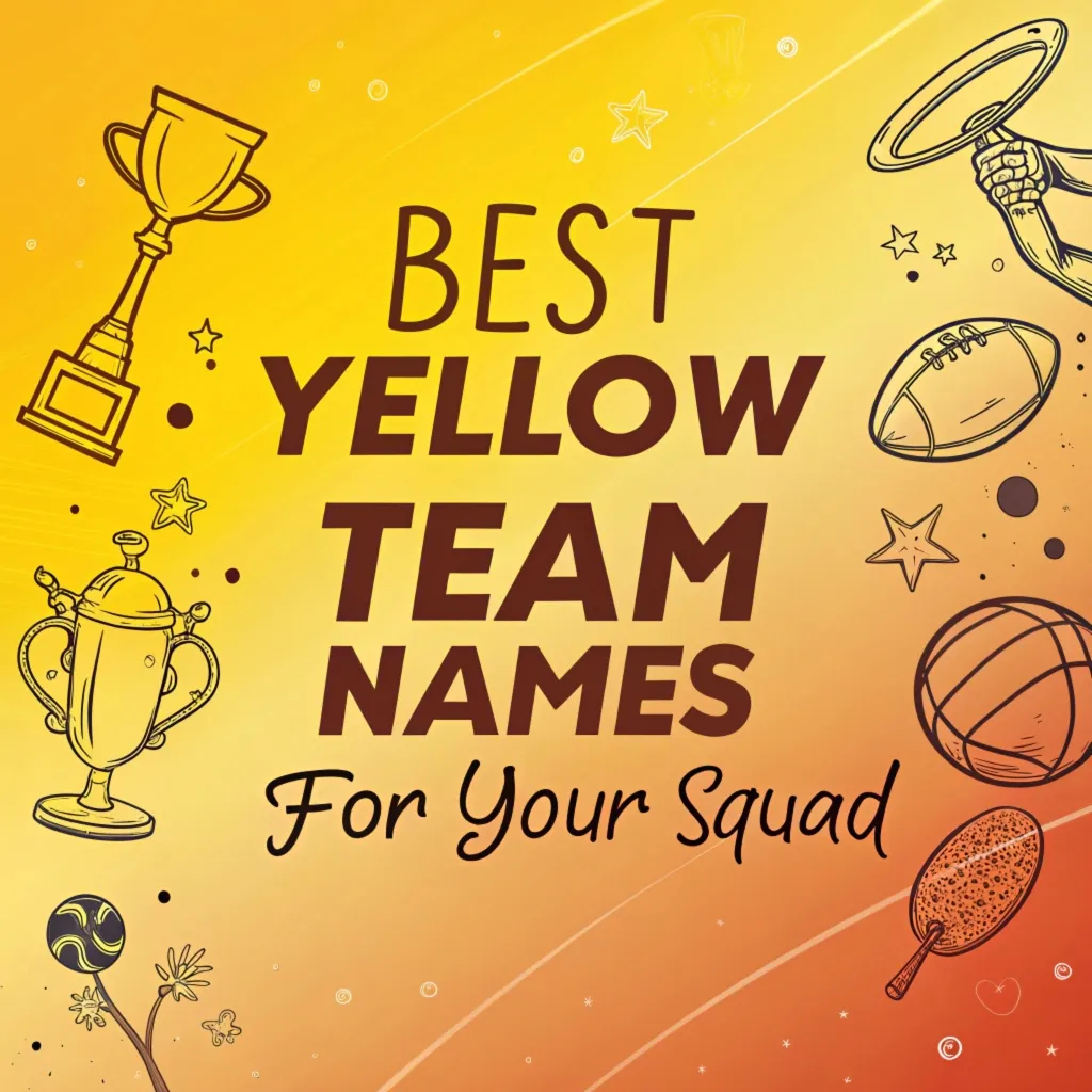 Yellow Team Names: 205 Best Yellow Team Names for Your Squad