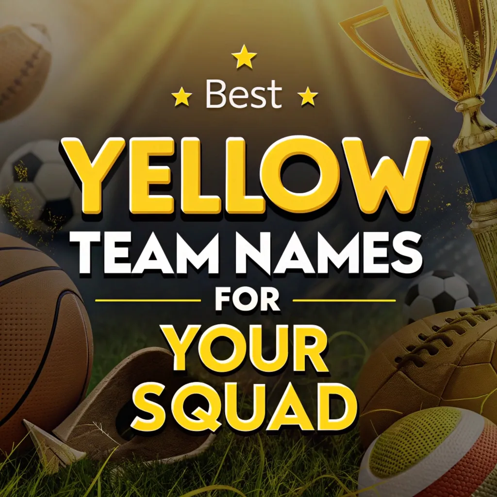 Yellow Team Names: 205 Best Yellow Team Names for Your Squad