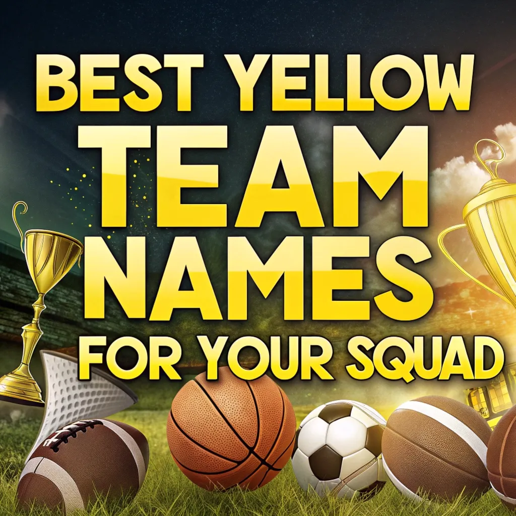 Yellow Team Names: 205 Best Yellow Team Names for Your Squad