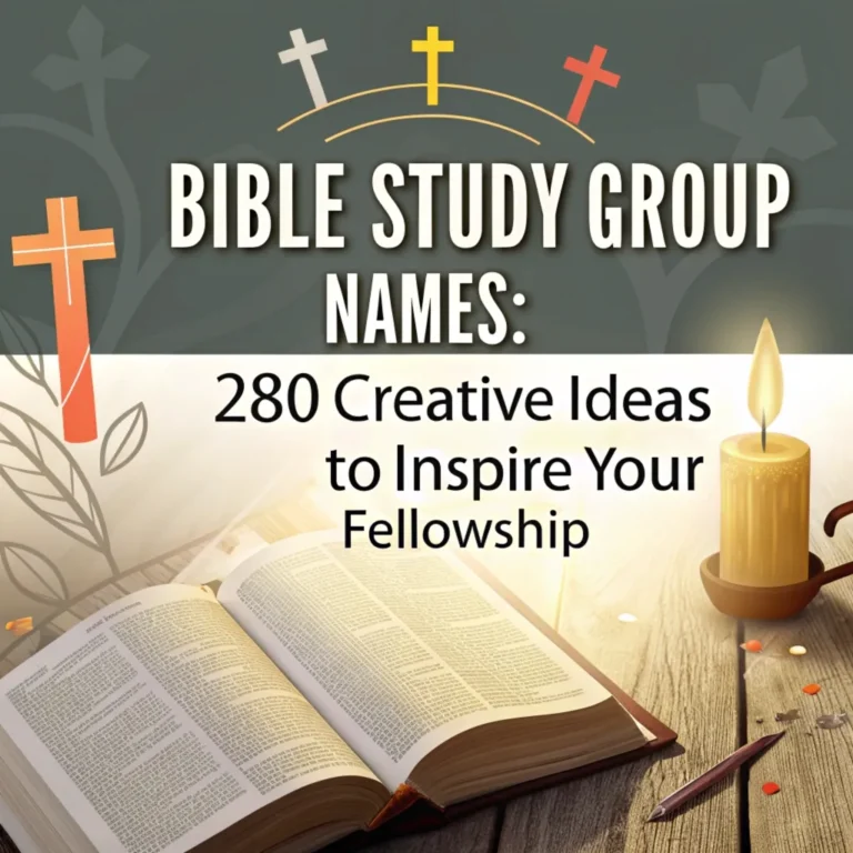 Bible Study Group Names: 280 Creative Ideas to Inspire Your Fellowship