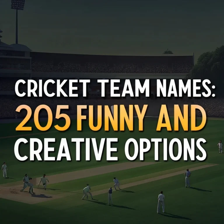 Cricket Team Names: 205 Ideas to Inspire Your Team