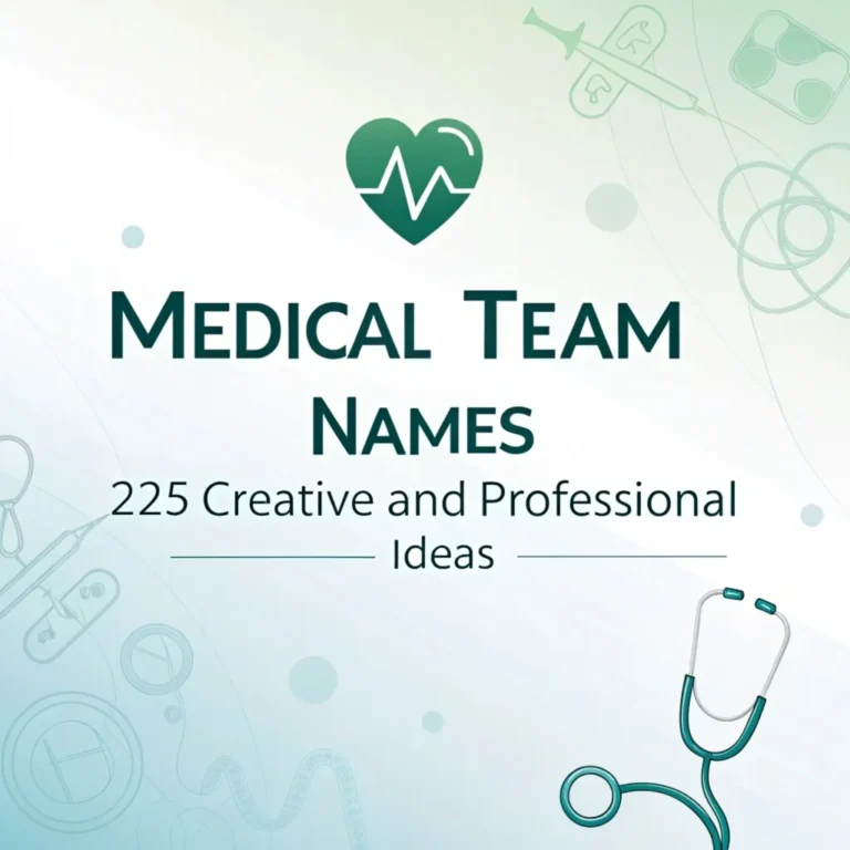 225 Innovative Medical Team Names: Inspire Your Healthcare Squad