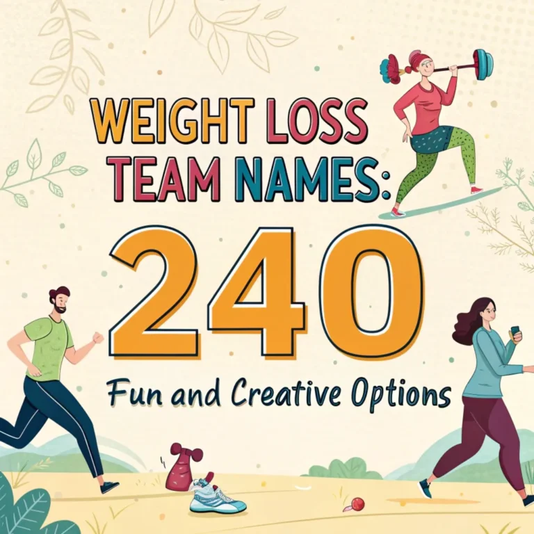 Weight Loss Team Names: 240 Fun and Creative Options